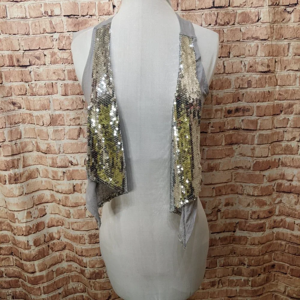 Justice Vest Sequin Size 10